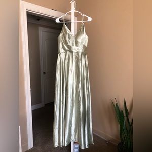 Shiny Green Formal Dress
